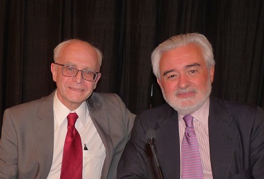 Con el exdirector de la RAE Darío Villanueva - Instituto Cervantes en N.Y. 383 X 260