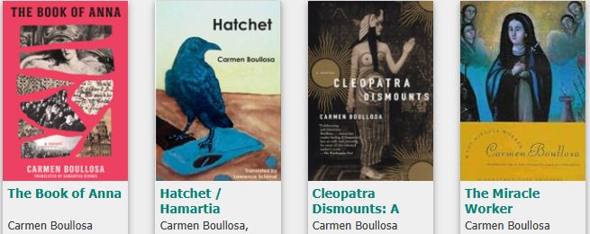 Portadas de libros de Carmen Boullosa en AMAZON II