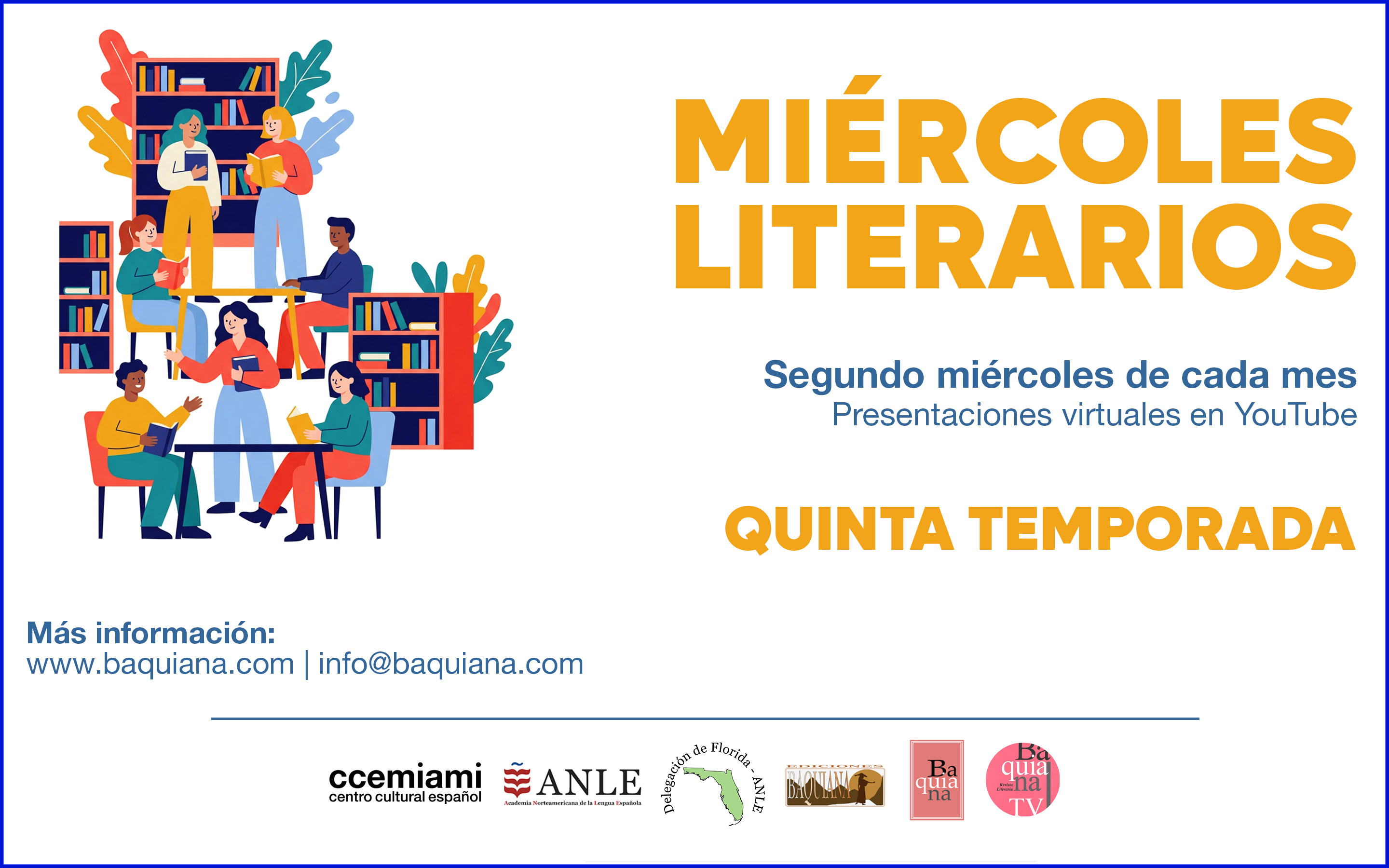 MIÉRCOLES LITERARIOS (2026 -2027) QUINTA TEMPORADA (PÓSTER)